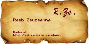 Reeb Zsuzsanna névjegykártya